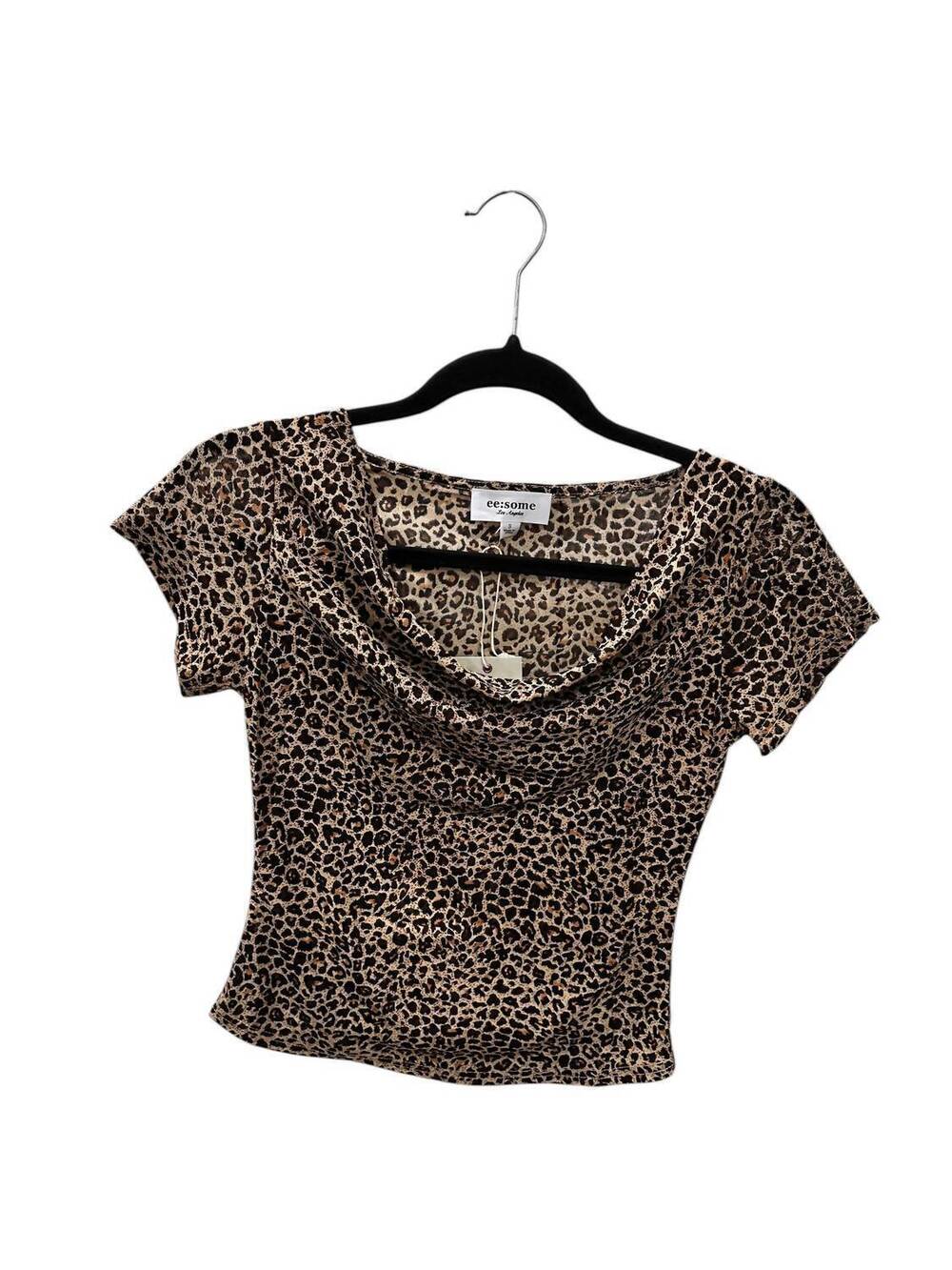 NEW EE:SOME women's short sleeve tee in cheetah